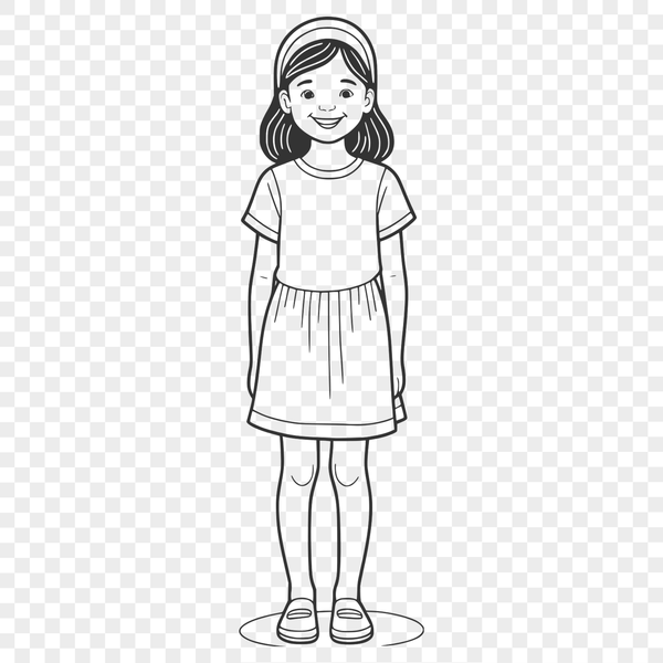 Young Female Silhouette Vector Art A young female silhouette created as vector art for various uses.