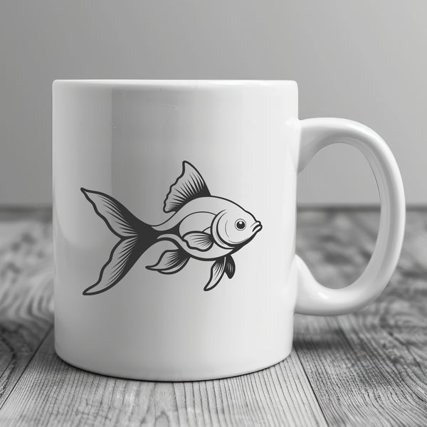 Aquatic Delight A vector graphic representation of a popular aquarium pet.