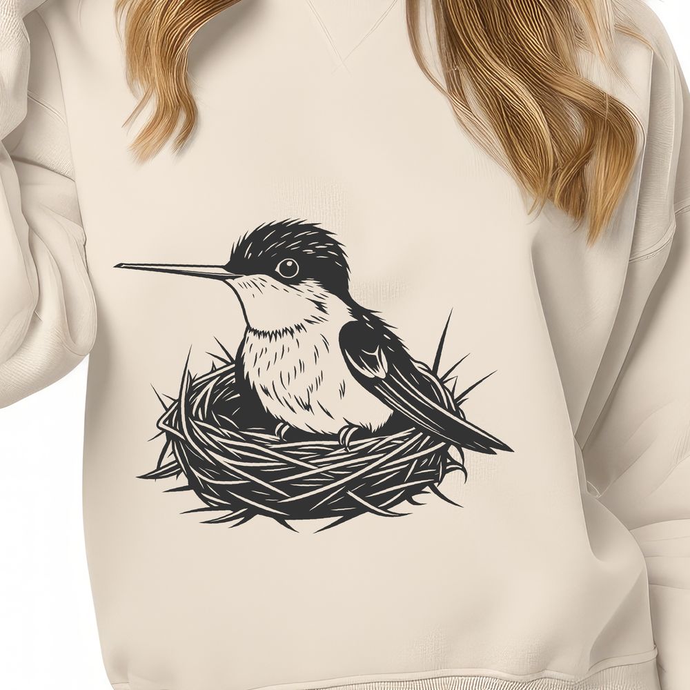 Free Vector Image - Hummingbird in Motion A detailed vector illustration of a hummingbird in flight, suitable for various design applications.