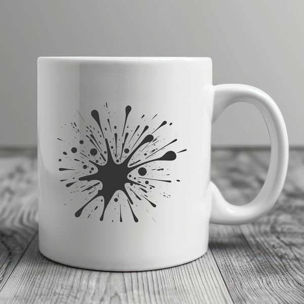 Green Splatter Illustration SVG A colorful splat shape made from bright green slime, perfect for design projects requiring fun illustrations.