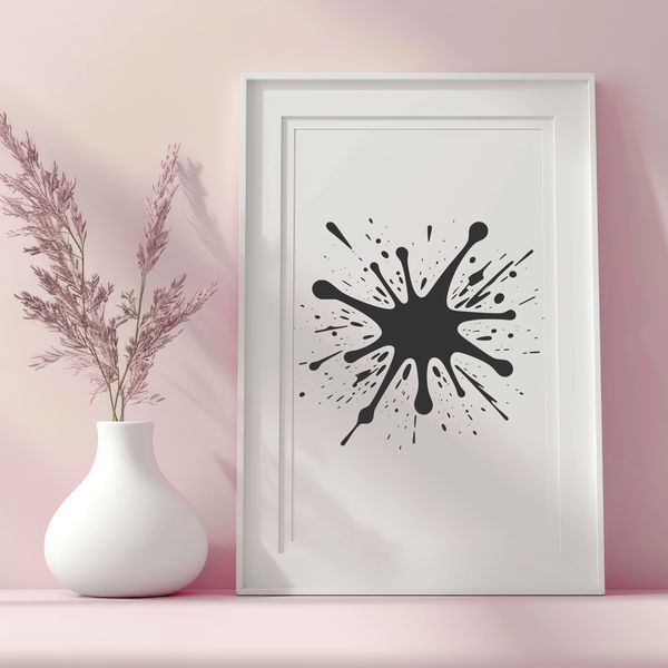 Beautiful Messy Splat Illustration A colorful splat shape designed as vector art, suitable for various digital applications.