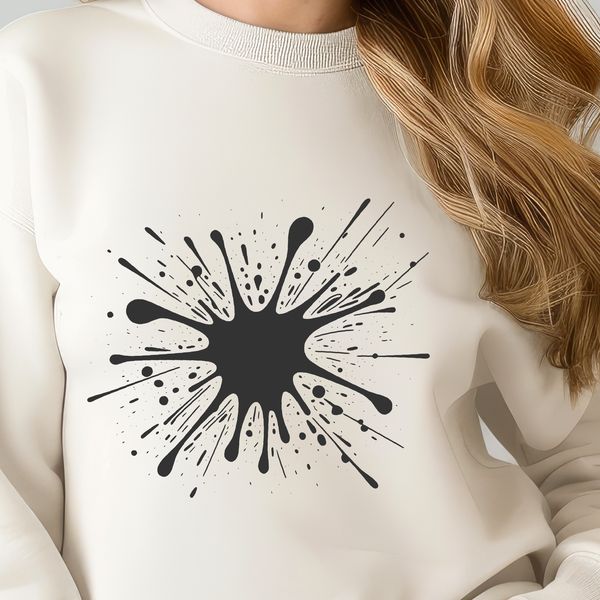 Free SVG Clip Art Shape Design A stylized illustration of a splat, designed as vector art for various applications.