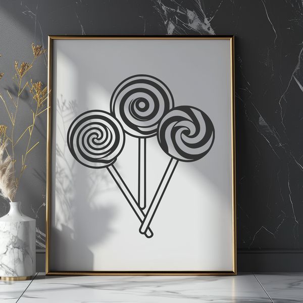 Vibrant Candy Design Colorful lollipop design made from vector graphics.