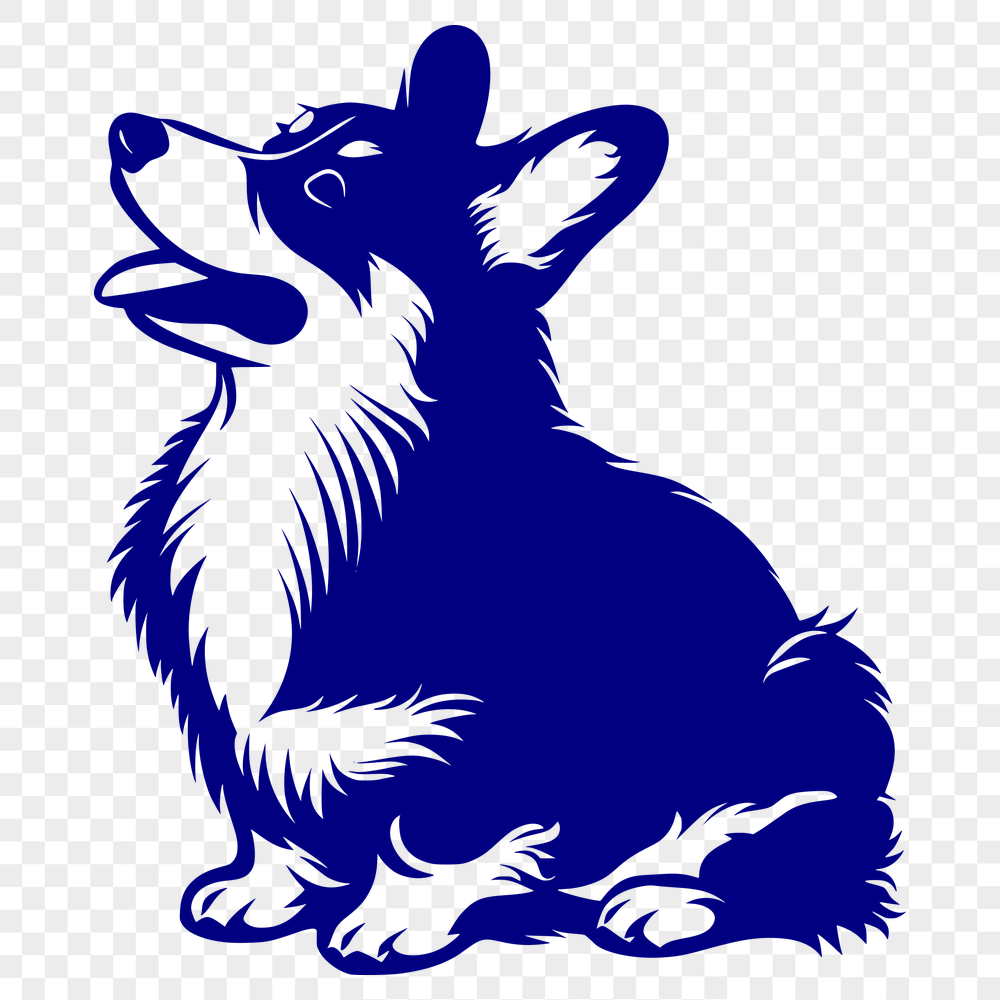 Beautiful Sitting Corgi Printable Artwork