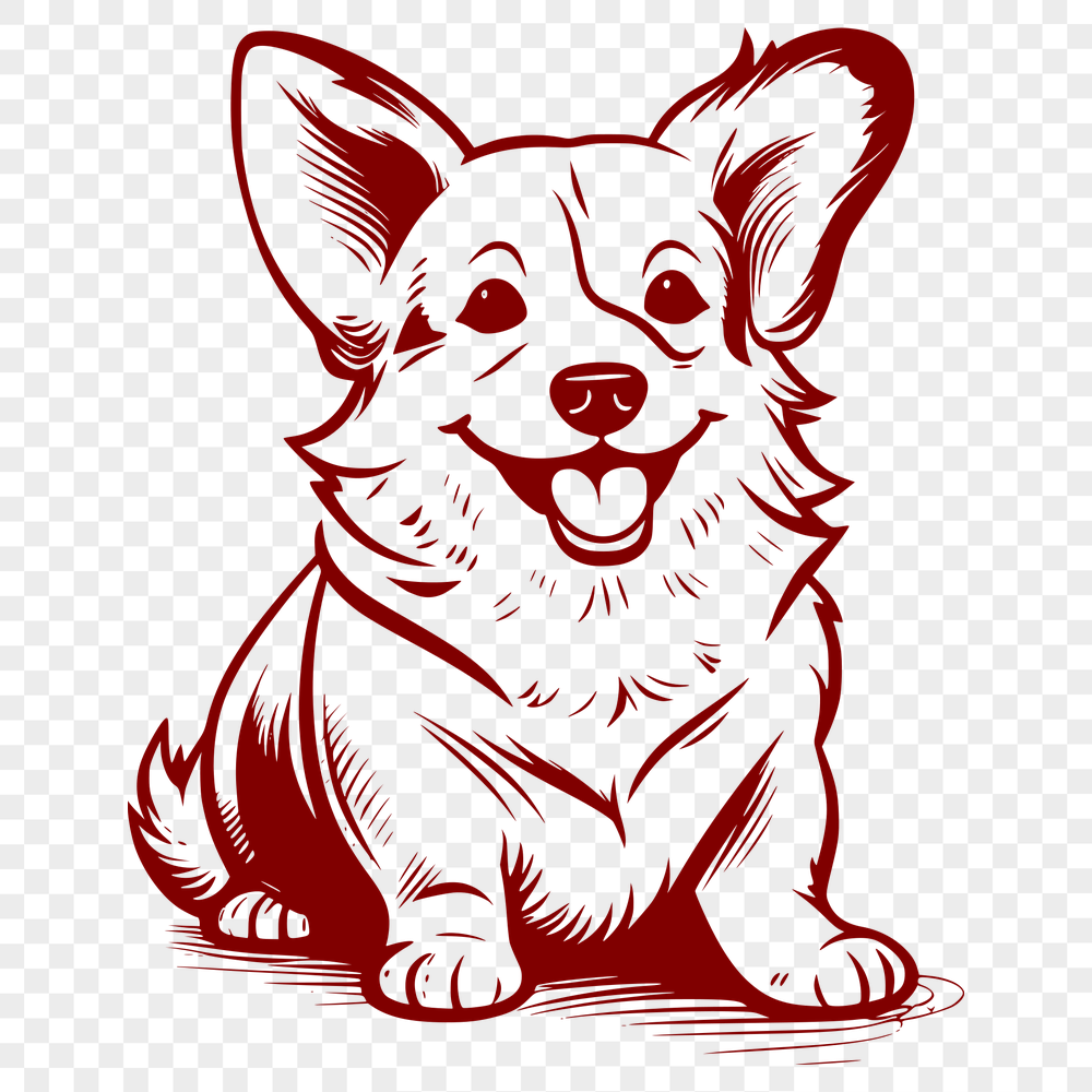 Unique Corgi Digital Artwork