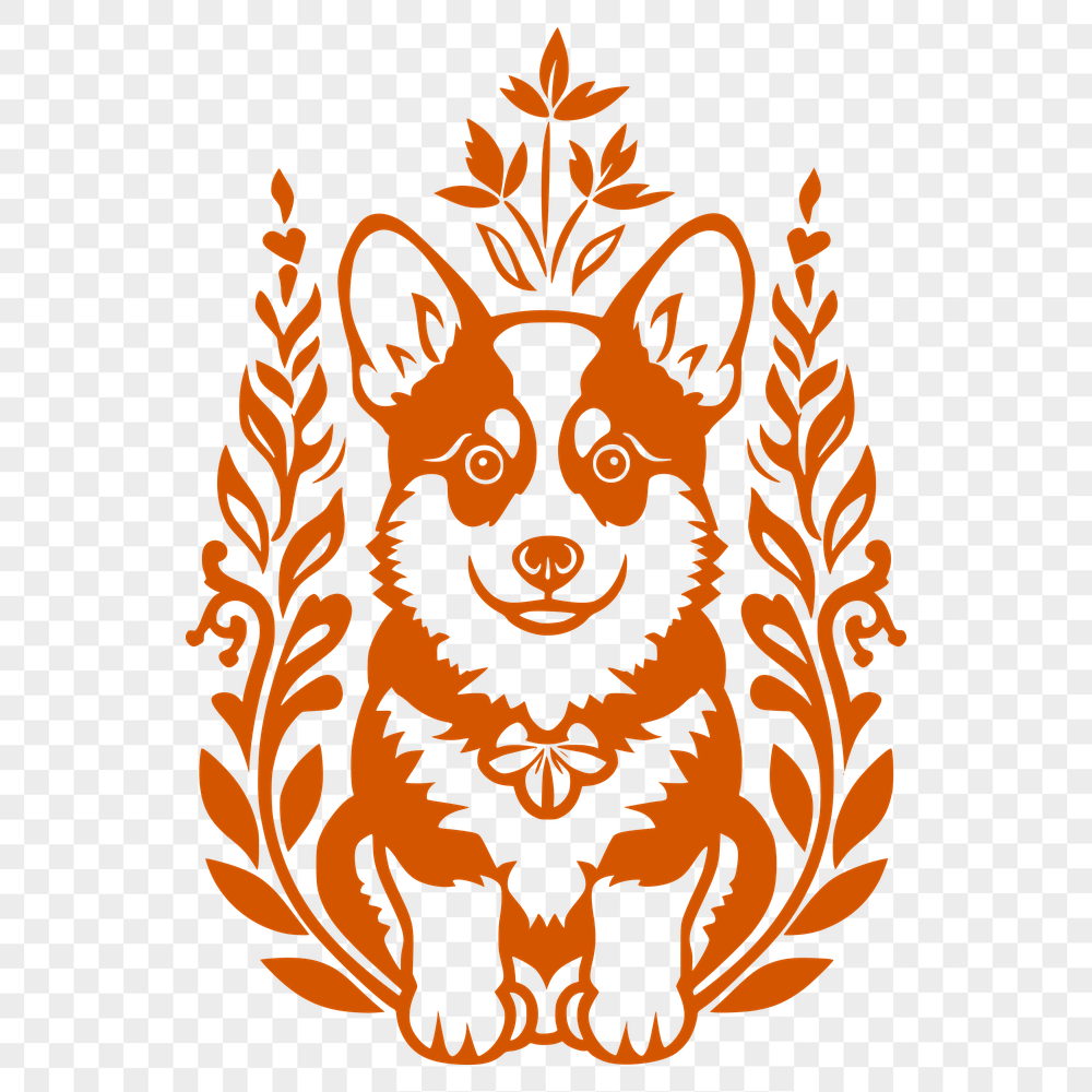 Sitting Corgi Design