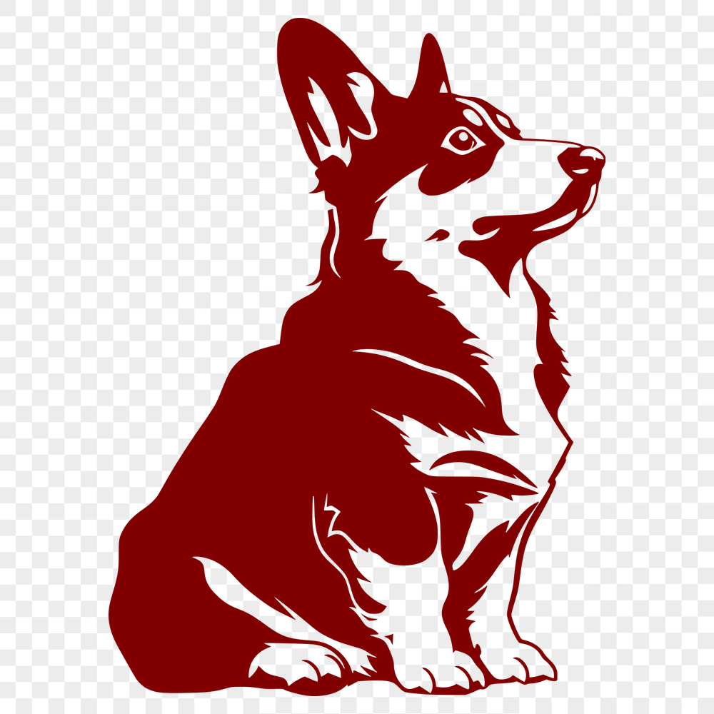 Stunning Sitting Corgi Artwork