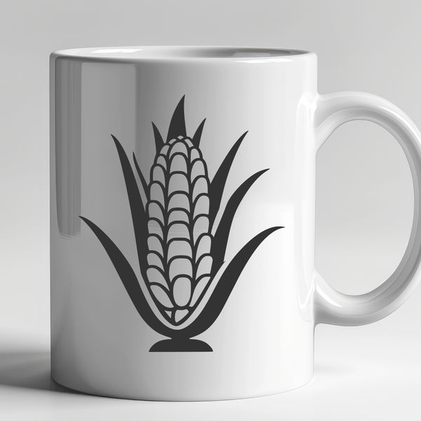 Free Vector Corn Illustration A digital illustration of a corn on the cob, suitable for vector art projects.