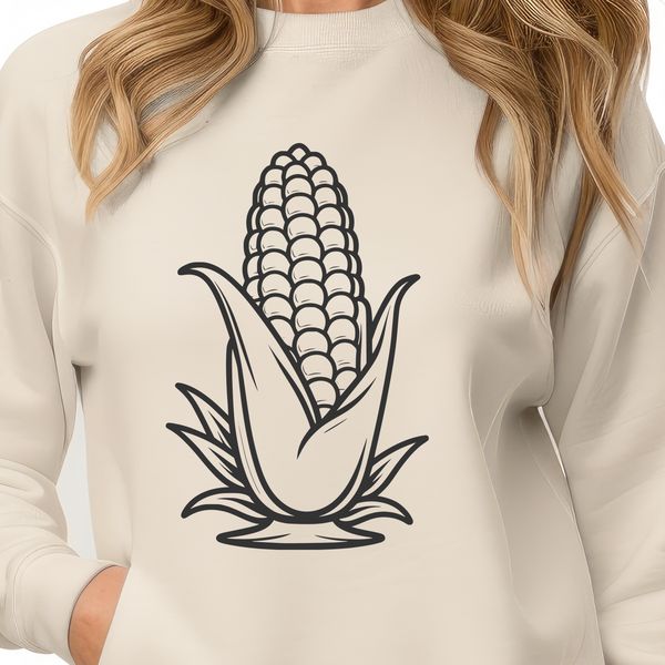 Free Corn Kernel SVG A stylized illustration of a corn kernel, suitable for vector design projects.