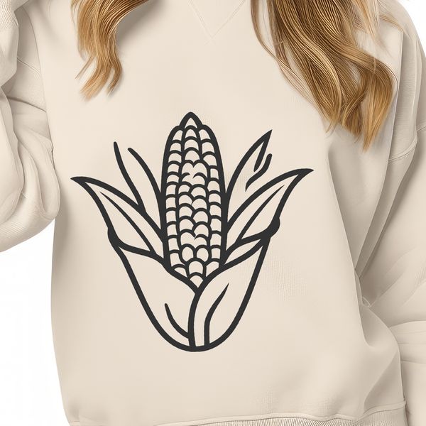 A beautiful corn illustration for designs A high-quality illustration of a corn on the cob, suitable for various design projects.