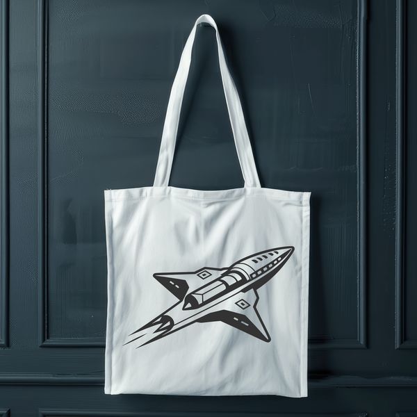 Beautiful Outer Space Ship Design Vector illustration of a spaceship in outer space.