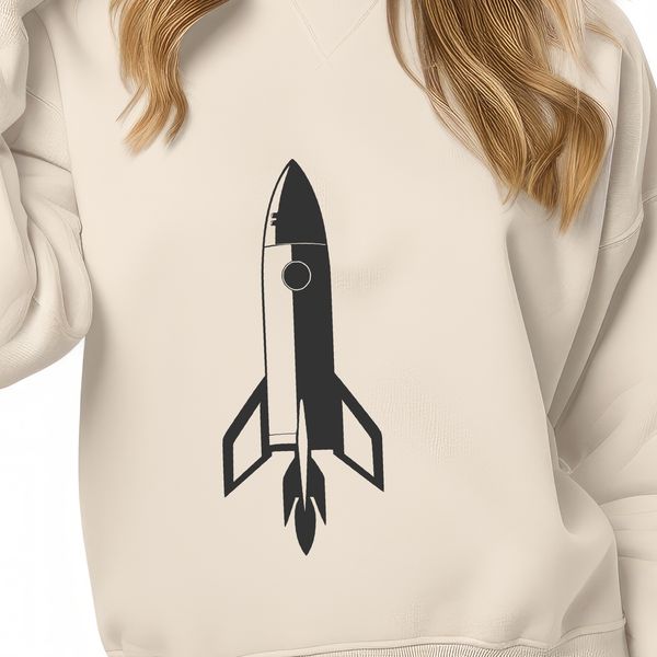 Rocket Ship Vector Art Illustration A futuristic spaceship design vector illustration featuring a sleek rocket ship.