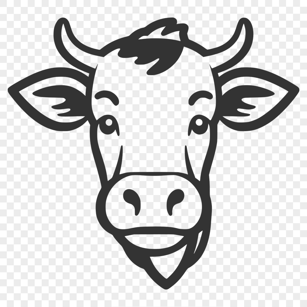 Unique Cow PNG