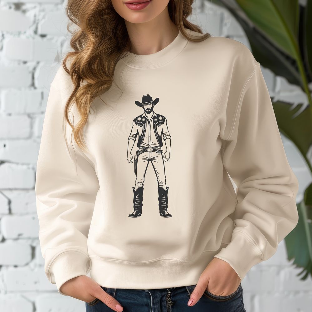 Free Vector Art of a Lone Rider A graphic illustration of a cowboy in vector format.