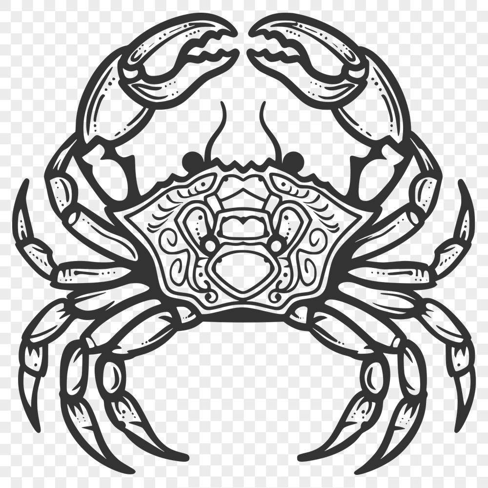 Artistic Crab DXF