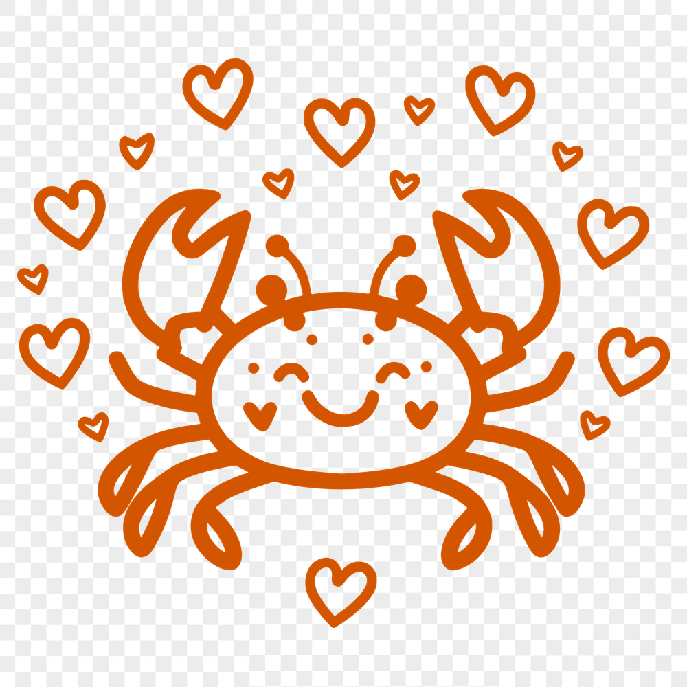 Free Unique Crab Drawing