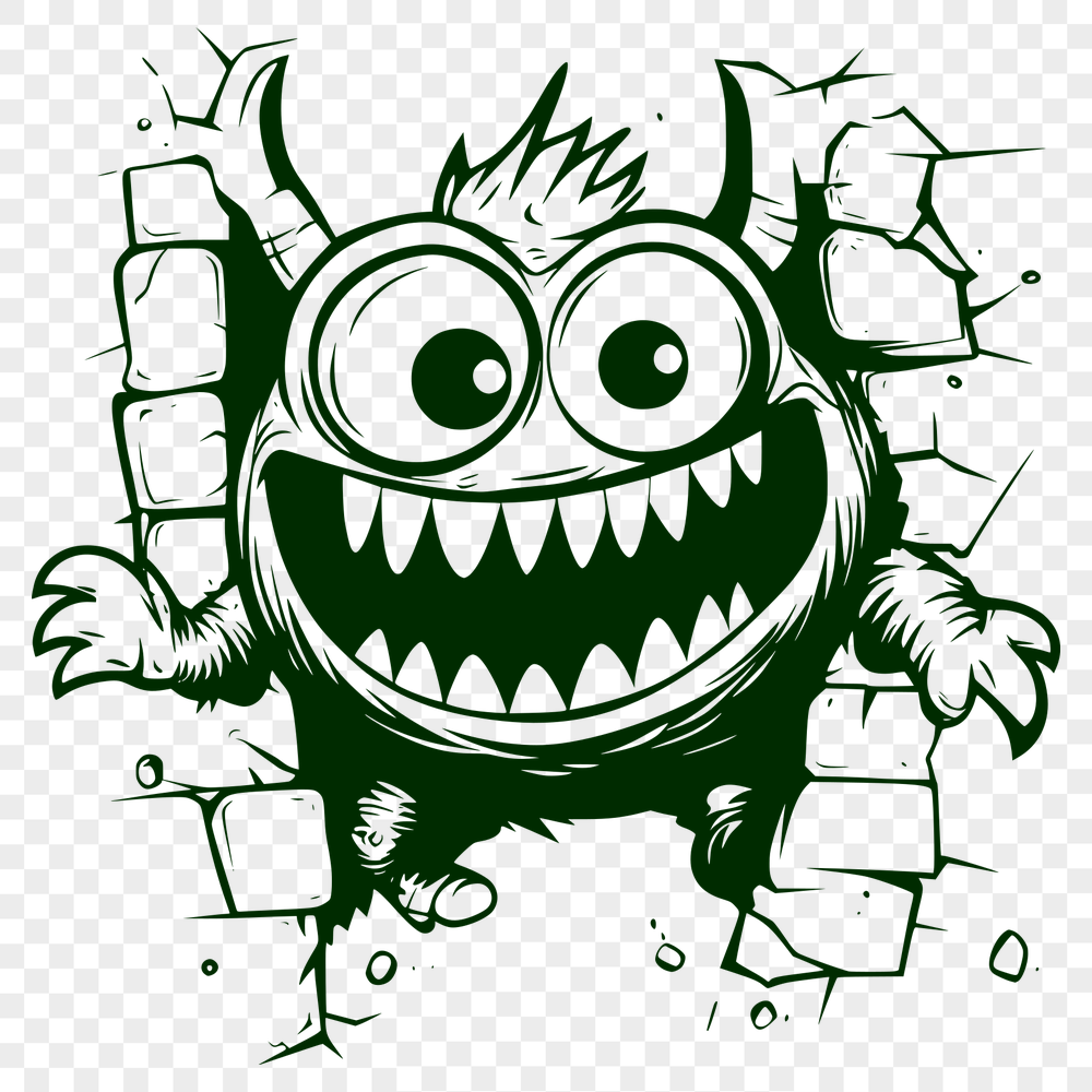 Beautiful Monster In SVG - For Free Download, Commercial Use