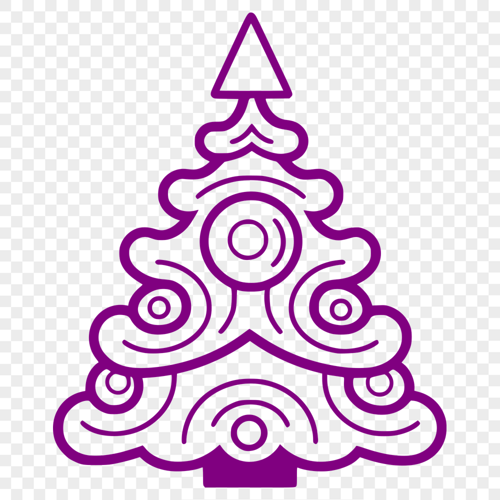 Unique Christmas Tree SVG, PNG, PDF And DXF Files