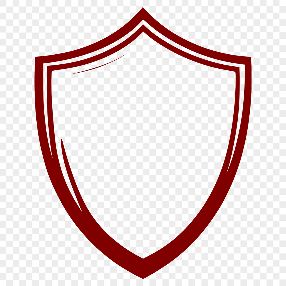 Medieval Shield Vector Graphic Design Vector design illustration of a medieval-style shield with a rounded shape and bold lines.