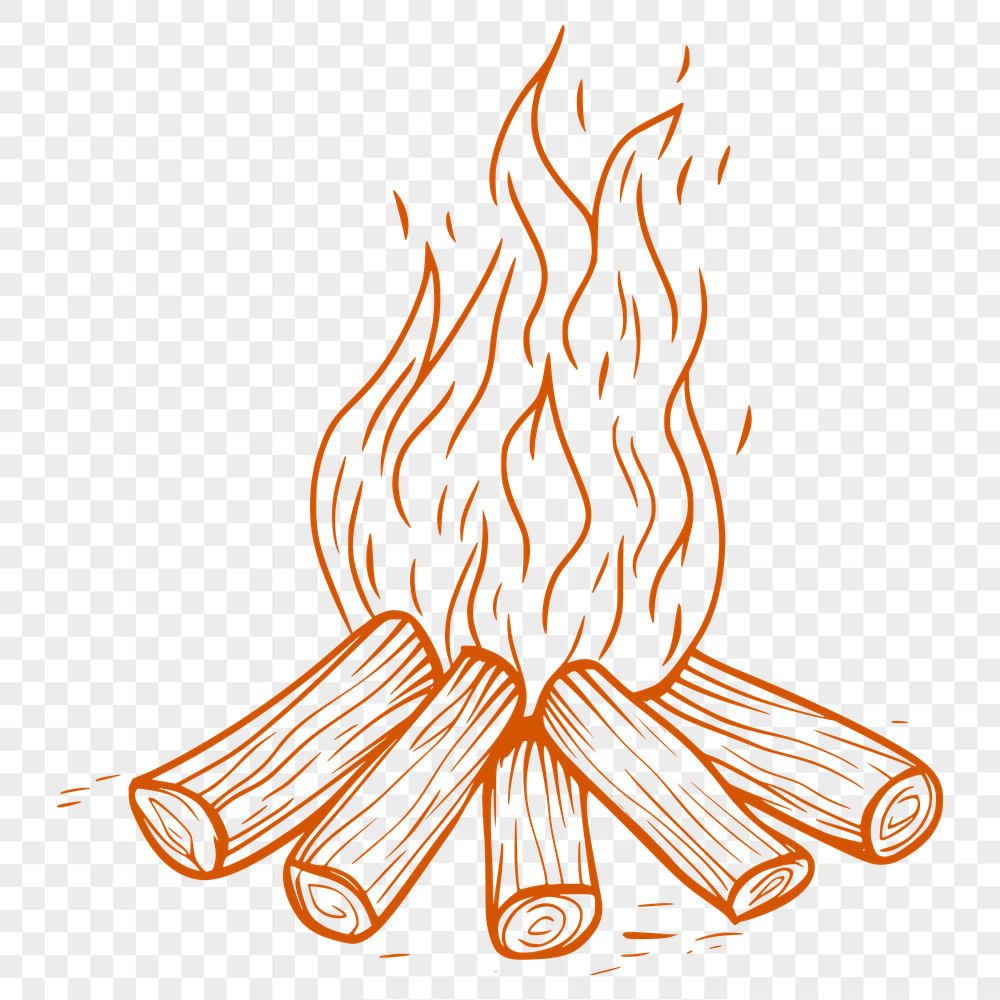 Unique Camp Fire In SVG Format - Free Download