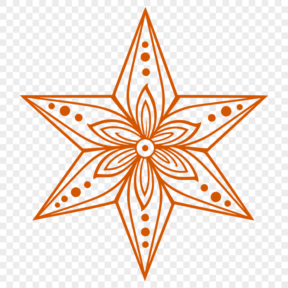 Stunning Star Stencil In SVG For Free Download