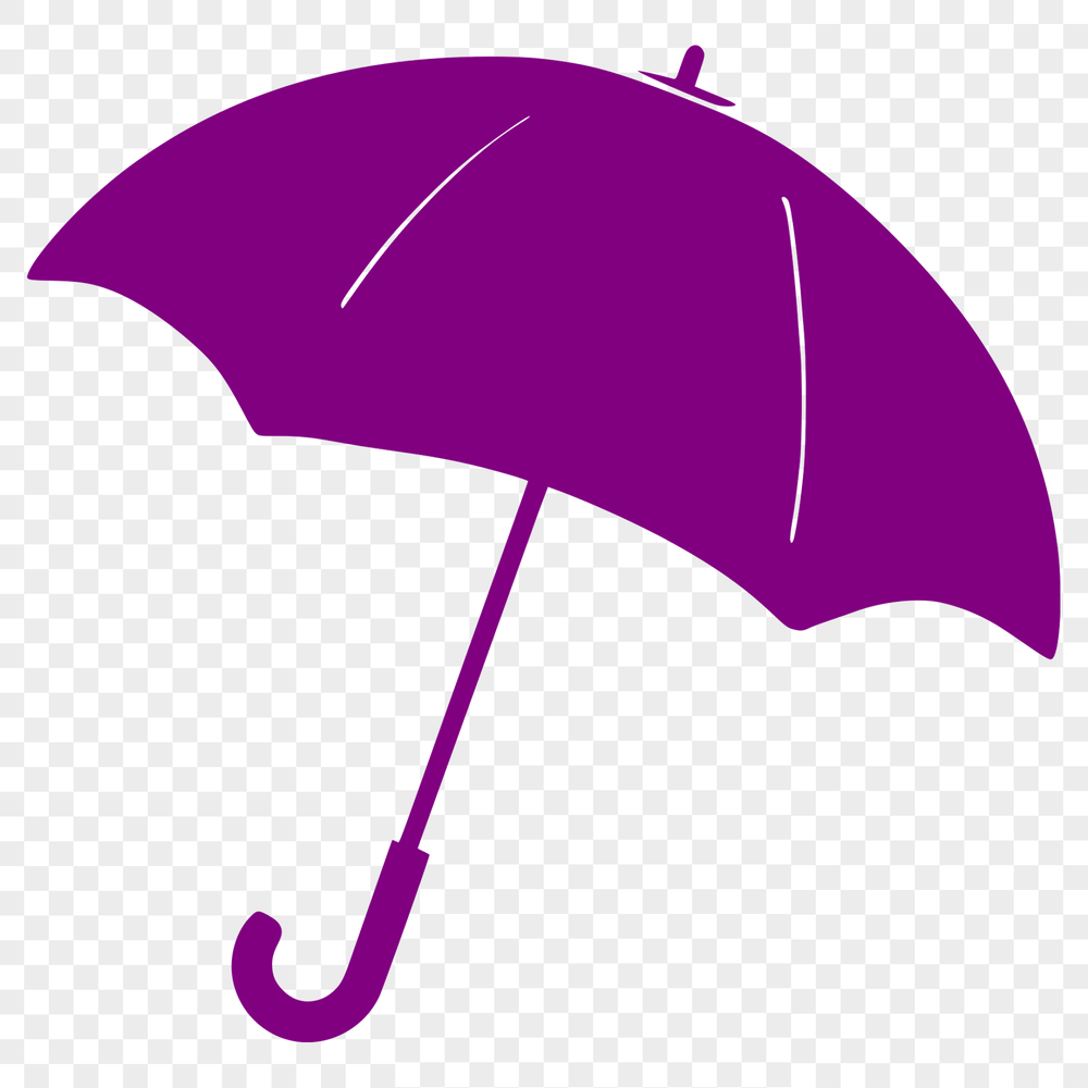 Vector Umbrella Silhouette in High Resolution A simple silhouette of an umbrella in vector format.