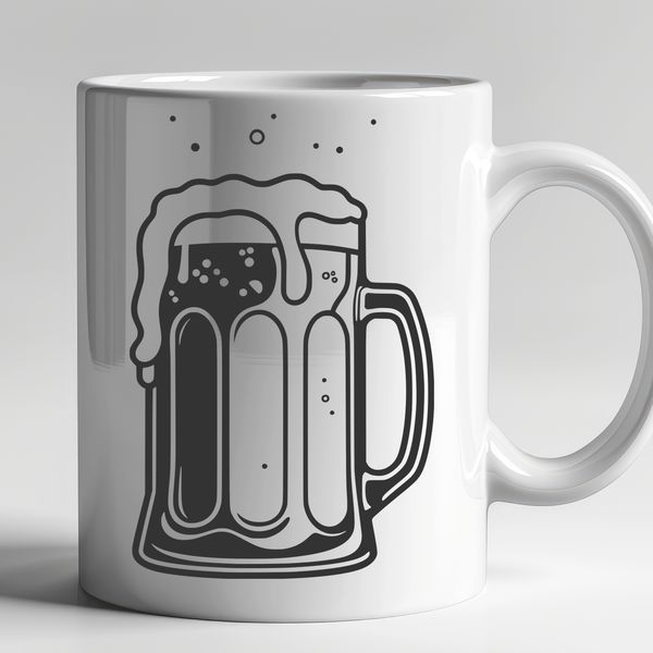 Transparent Beer Clip Art Vector Design A transparent SVG illustration of a glass containing a frothy beer.