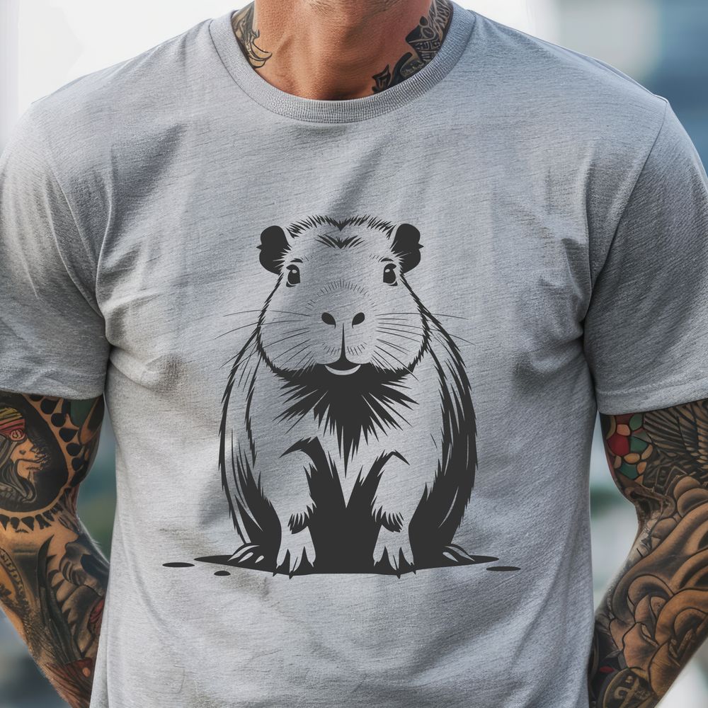 Beautiful Cavy Animal Vector Graphic A high-resolution vector graphic of a capybara in various poses and expressions suitable for design projects.