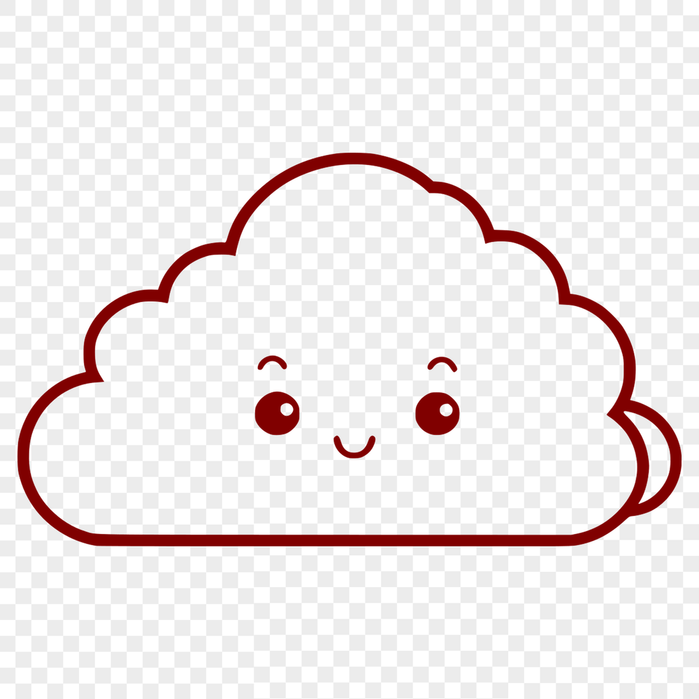 Beautiful White Puffy Cloud Illustration A simple illustration of a white puffy cloud in the sky, suitable for vector design projects.