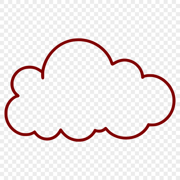 Soft Edge Cloud Design SVG A stylized illustration of a white cloud with soft edges.