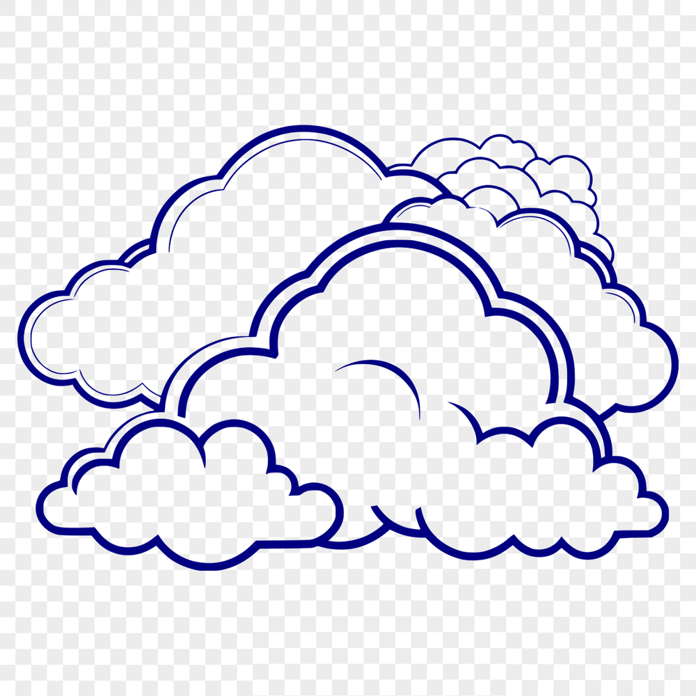 Cloud Icon Illustration A stylized illustration of a cloud, suitable for use in graphic design projects.