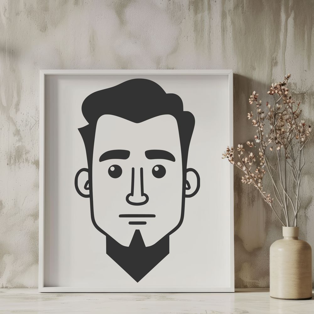 SVG Graphic Man Icon A simple SVG graphic representation of a man.