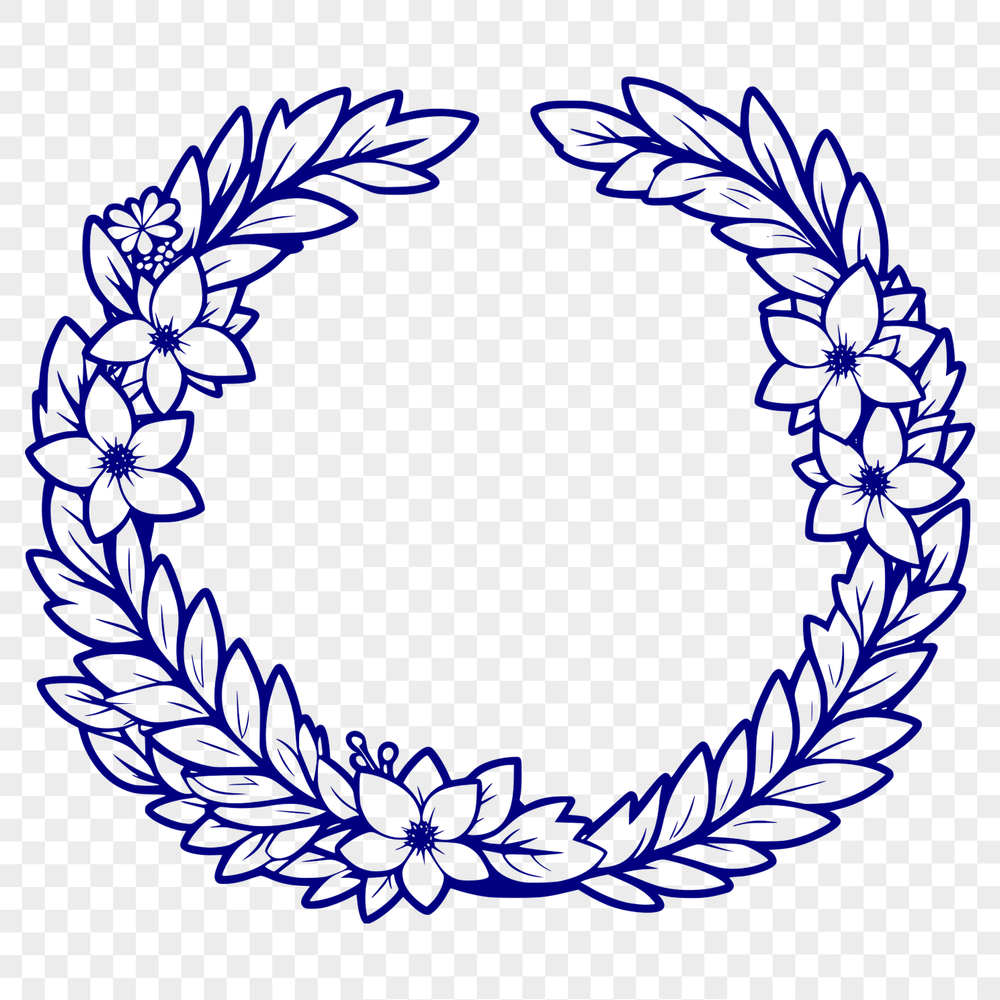 Floral Wreath Design Illustration A floral wreath design created as a vector art illustration.
