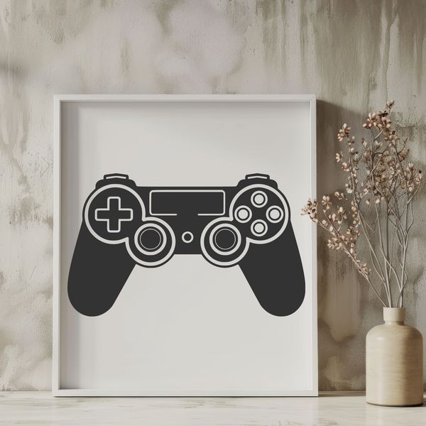 Free Vector Graphics Gamepad Digital game controller design with clickable buttons and directional pad.