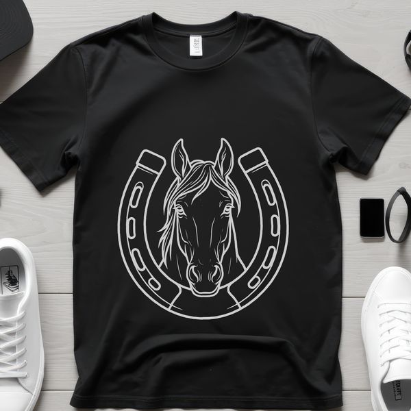Horse shoe stencil in SVG format for laser cutting