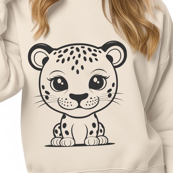 Golden Coat Wildlife Illustration A large, spotted cat with distinctive black spots on its golden coat.
