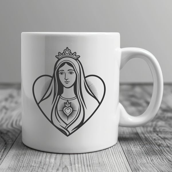 Free Immaculate Heart Clip Art Download Religious symbol representing the Immaculate Heart in vector format, suitable for digital design.