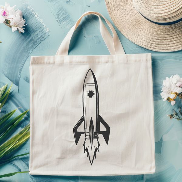 Futuristic Spacecraft in Galaxy Vector illustration of a futuristic spaceship in space with stars and planets in the background