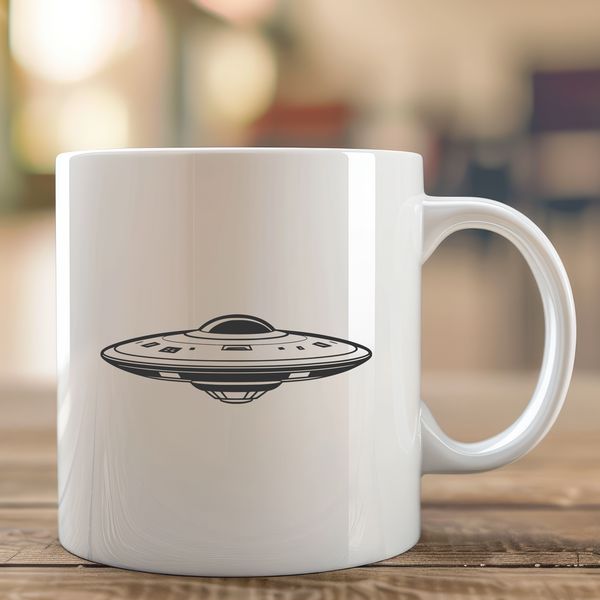 Free Spacecraft Clip Art for Cricut Illustrated spaceship design with vector graphics, suitable for digital cutting machines like Cricut.
