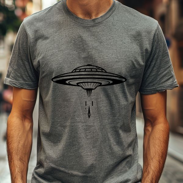 Free SVG UFO Template for Cutting Machines A sleek, futuristic spaceship design suitable for vector graphics and cutting machines.