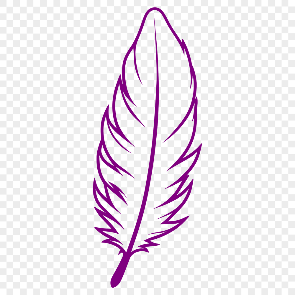 Bird's Feather Vector Illustration A high-quality vector illustration of a single bird's feather, suitable for various design applications.