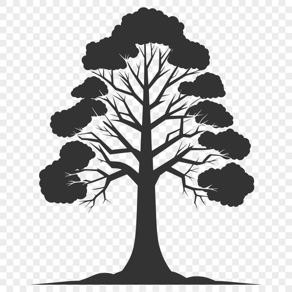 Creative Tree Clipart A detailed vector illustration of a tree, suitable for graphic design projects.