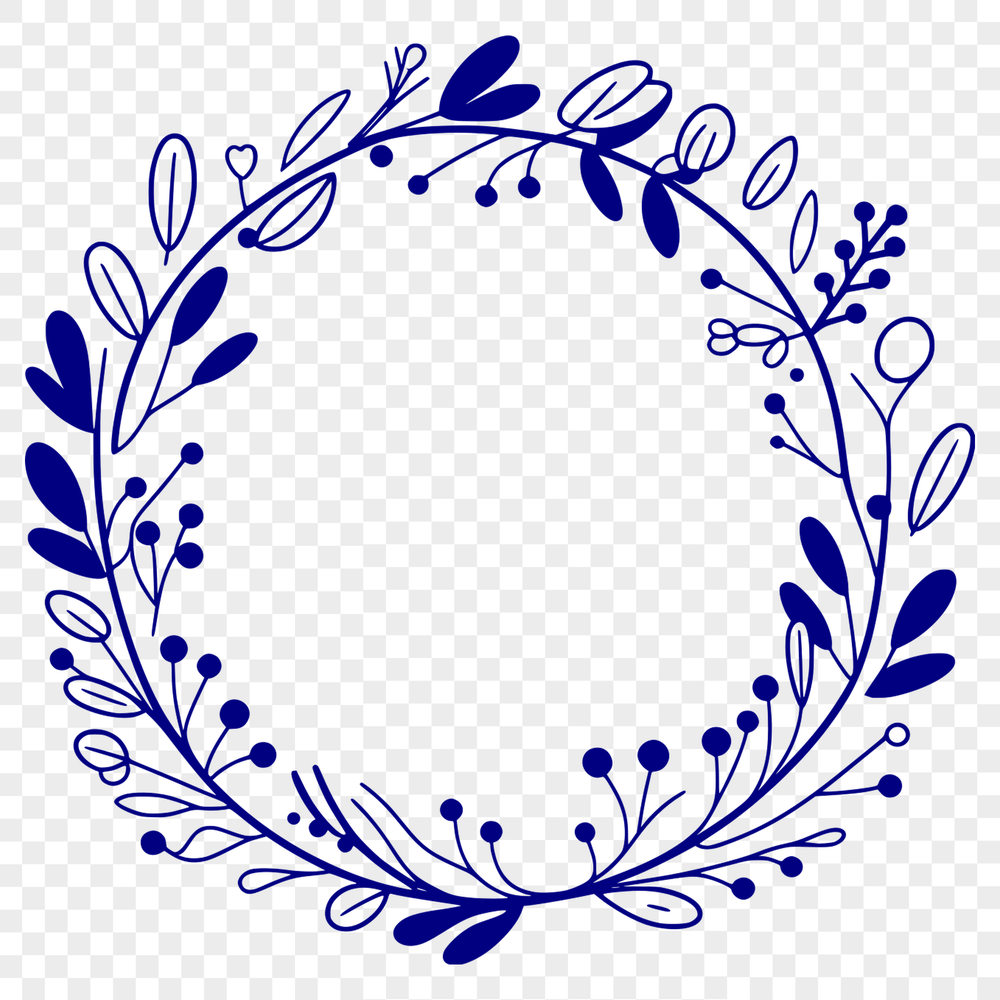 Free SVG Wreath Design Download A floral wreath design created as a vector art image, suitable for commercial or personal use in various digital formats.