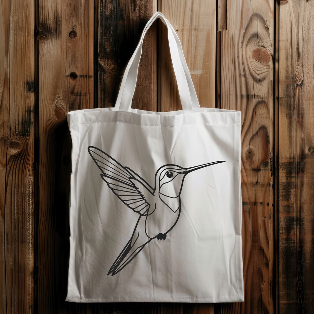 Vector Hummingbird Clip Art Design A detailed illustration of a hummingbird in flight, designed as vector art for digital use.