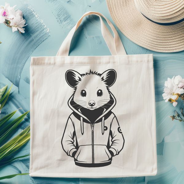 A small, furry wild animal with a pointed snout and sharp claws, depicted in a simple vector design.