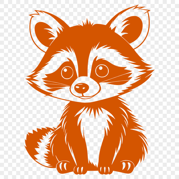 A cartoon raccoon character in vector format.