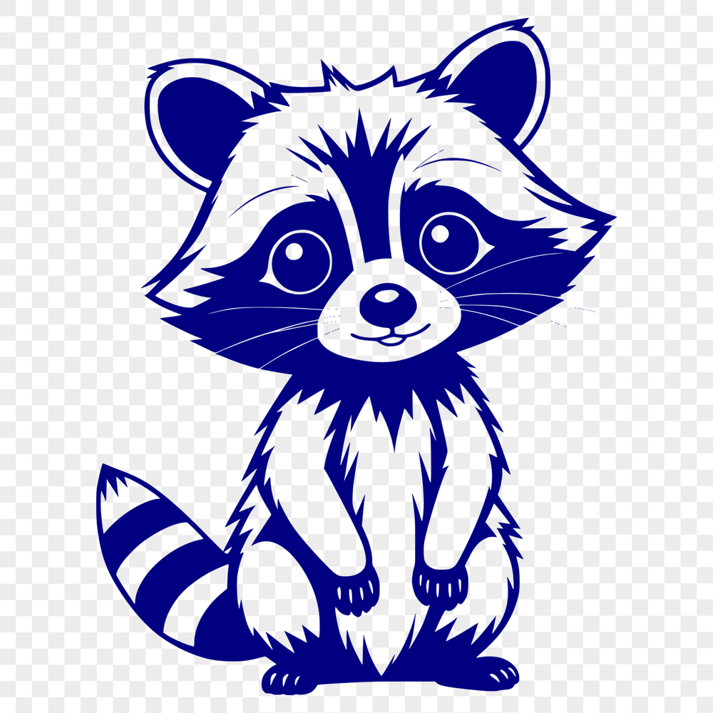 Wildlife illustration in SVG format Raccoon vector illustration in SVG format.