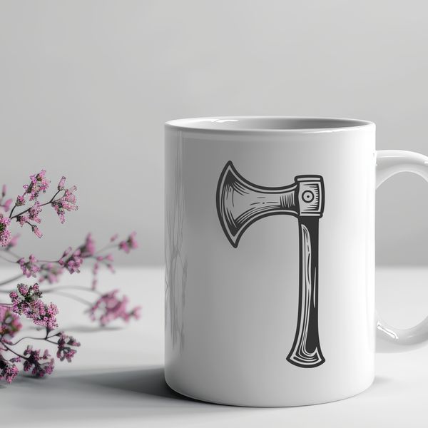 Woodworking Instrument SVG Icon A high-quality illustration of a tool used for chopping or splitting wood.
