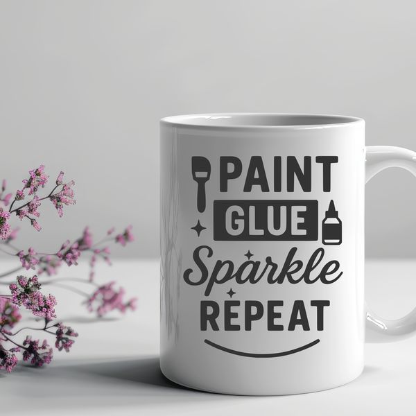 Fun Illustrations with Whimsical Quotes A colorful quote about crafting with fun illustrations and playful typography.