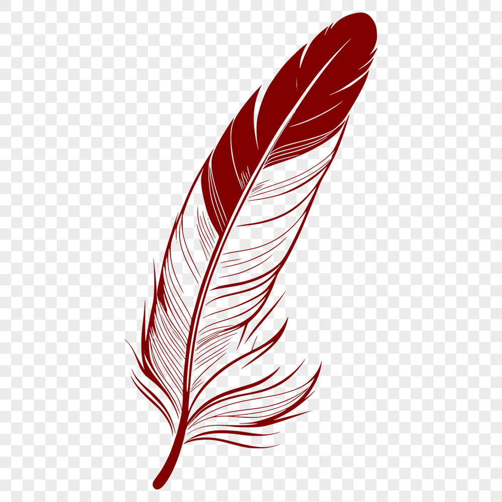 Free Vector Feather Graphic A free digital feather graphic in scalable vector format (SVG) suitable for various design applications.